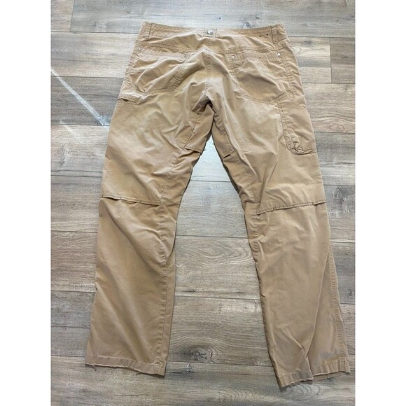 Kuhl Renegade Klassik Mens 36X32 Chino Khaki Beige Hiking Cargo Pant DISTRESSED - Picture 8 of 12